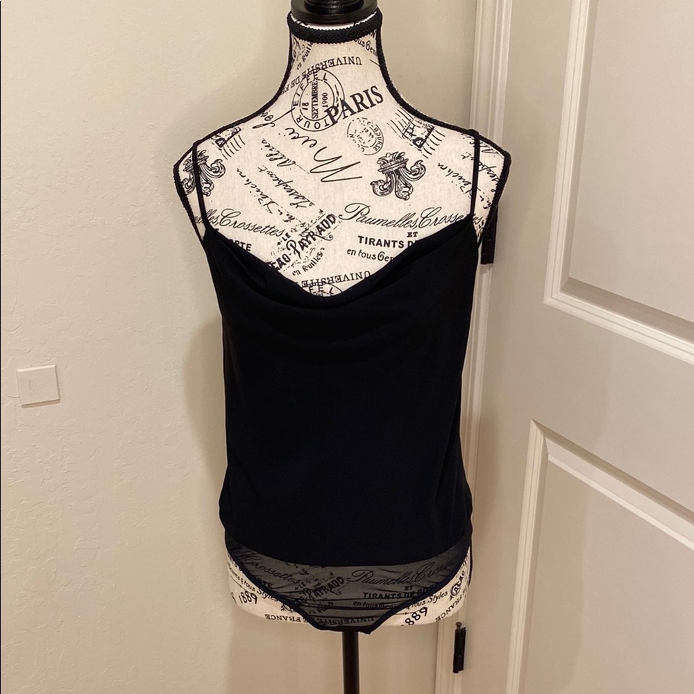 ASTR The Label cowl neck black bodysuit